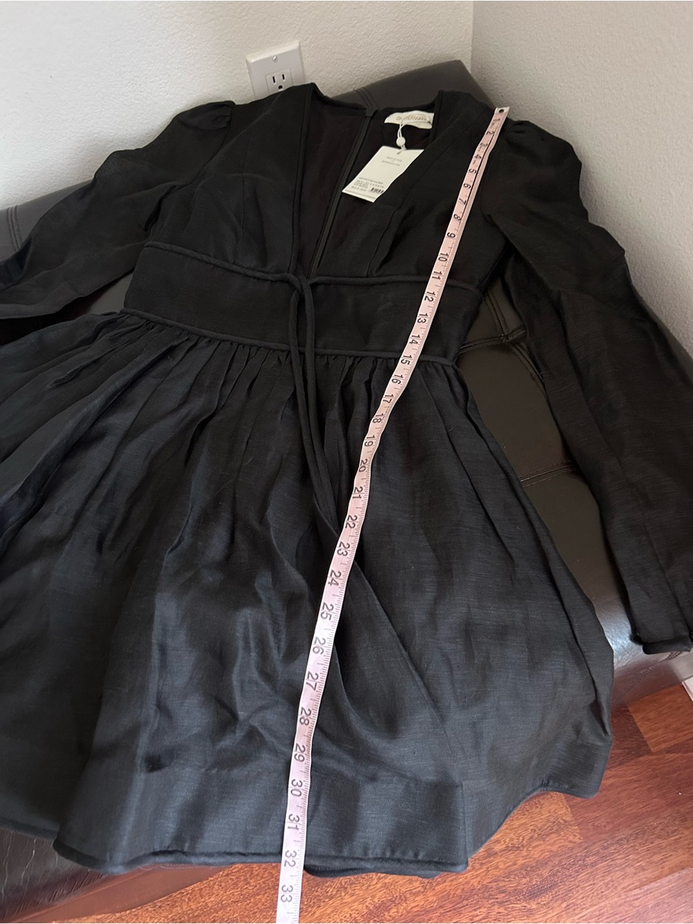 NWT Zimmermann Eden Long Sleeve Structured Linen and Silk Organza Dress 1 US6 - Picture 17 of 17